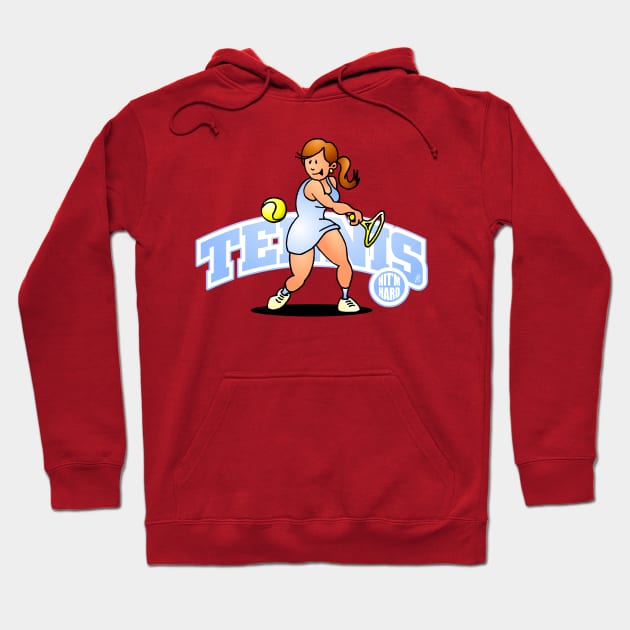 Tennis - Hit'm hard Hoodie by Cardvibes